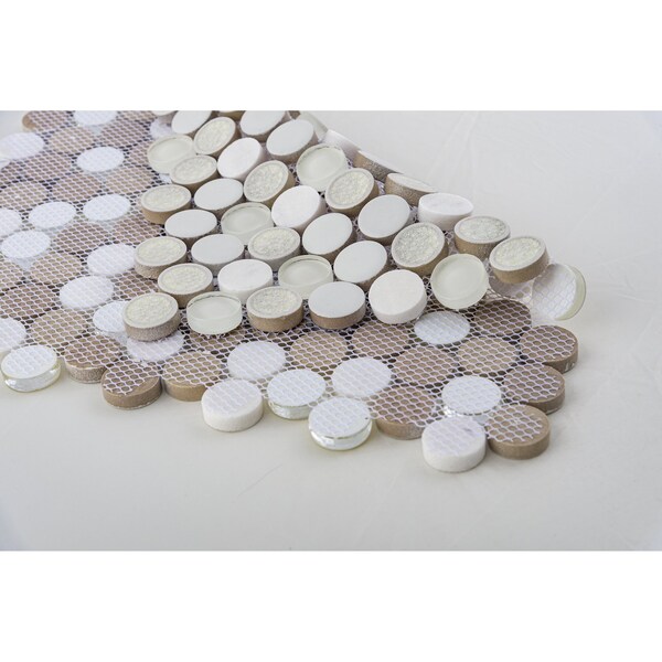 Andova Tiles ANDOVA TILES Polka 1" x 1" Penny Round Mosaic Tile - ANDPOL215