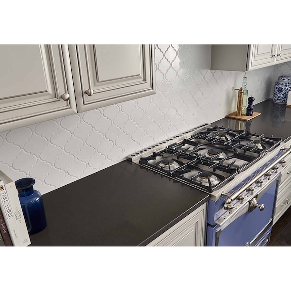 Msi Whisper White Arabesque 10-1/2 In. X 15-1/2 In. X 8 Mm Glazed Ceramic Mosaic Wall Tile, 10PK - ZOR-MD-0427