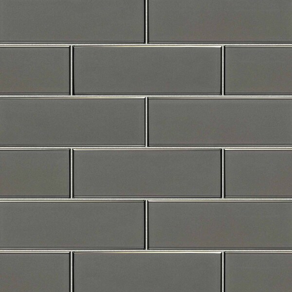 Msi Champagne Bevel Subway SAMPLE Textured Wall Glass Tile - ZOR-MD-T-0112-SAM
