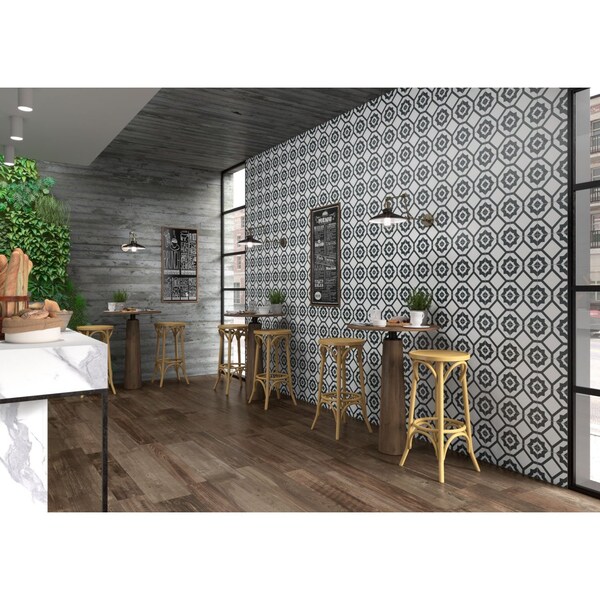 Andova Tiles ANDOVA TILES Luv 8" X 8" Straight Edge Porcelain Floor Use Tile, PK19 - ANDLUV450