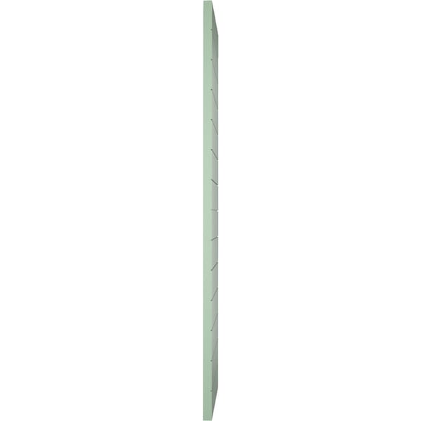 Ekena Millwork True Fit PVC Horizontal Slat Modern Style Fixed Mount Shutters, Track Green, 12W x 79H, PR - TFP001HZ12X079TG