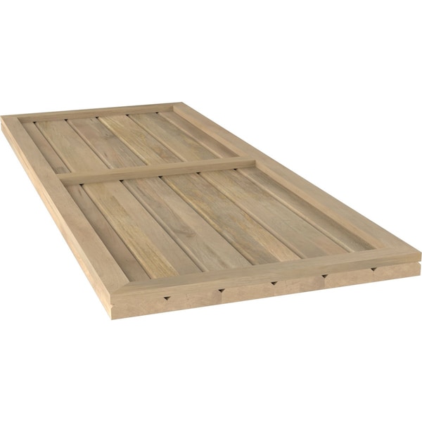 Ekena Millwork Americraft 6-Board Exterior Wood 2 Equal Panel Framed Board-n-Batten Shutters, ARW101BF621X64UNH, PR - ARW101BF621X64UNH