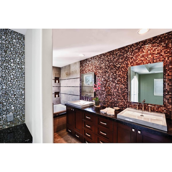 Msi Treasure Trail Iridescent SAMPLE Glass Mesh-Mounted Mosaic Tile - ZOR-MD-0105-SAM