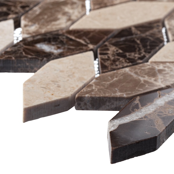 Andova Tiles ANDOVA TILES Channing Elongated Hex 1" x 2.5" Marble Honeycomb Mosaic Wall & Floor Tile - ANDCHA134
