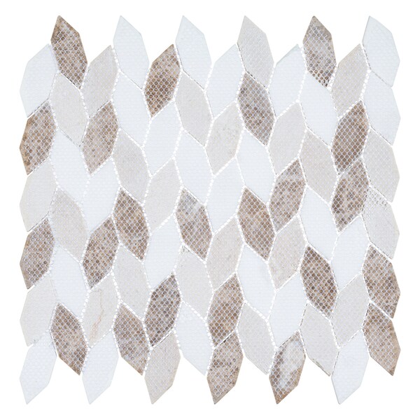 Andova Tiles ANDOVA TILES Channing Elongated Hex 1" x 2.5" Marble Honeycomb Mosaic Wall & Floor Tile - ANDCHA134