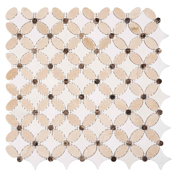 Andova Tiles ANDOVA TILES Martha Natural Stone Marble Look Mosaic Wall & Floor Tile - ANDMART465