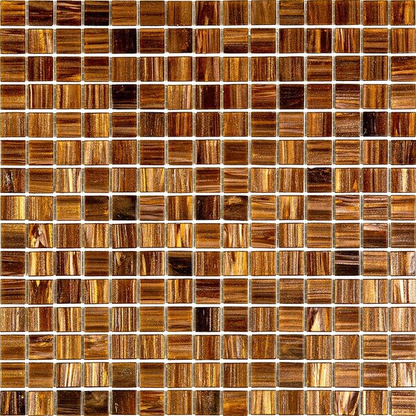 Apollo Tile Celestial 12 in. x 12 in. Glossy Bronze Glass Mosaic Wall and Floor Tile 20 sq. ft./case, 20PK - APLST88BR607A