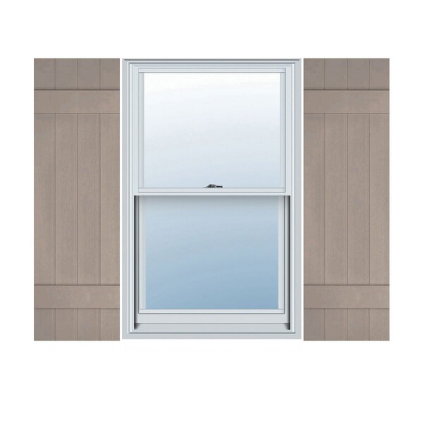 Ekena Millwork Builders Edge, Custom Four Board Joined (2 Batten), Board-n-Batten Shutters, BEJ4140034008, PR - BEJ4140034008
