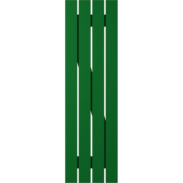 Ekena Millwork Americraft 4-Board (2 Batten) Wood Spaced Board-n-Batten Shutters w/ Z-Bar, ARW102SB415X75HGH, PR - ARW102SB415X75HGH