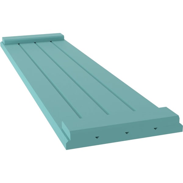 Ekena Millwork Americraft 4-Board Exterior Wood Joined Board-n-Batten Shutters w/ End Batten, ARW103BB414X54PTH, PR - ARW103BB414X54PTH