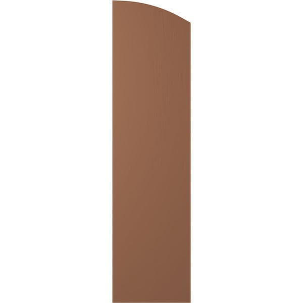 Ekena Millwork Americraft 4-Board (2 Batten) Wood Joined Board-n-Batten Shutters w/Ellipt Top, ARW101BE414X37BTH, PR - ARW101BE414X37BTH