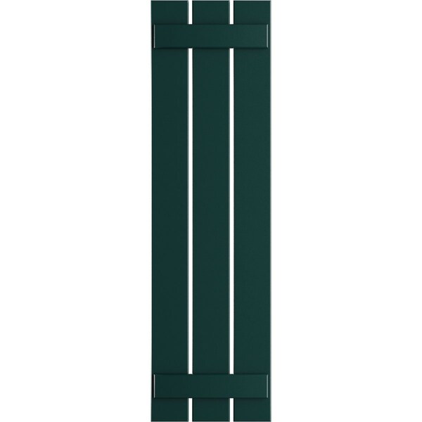 Ekena Millwork True Fit PVC Three Board Spaced Board-n-Batten Shutters, Thermal Green , 17 1/8W x 59H, PR - TFP101SBF17X059FG