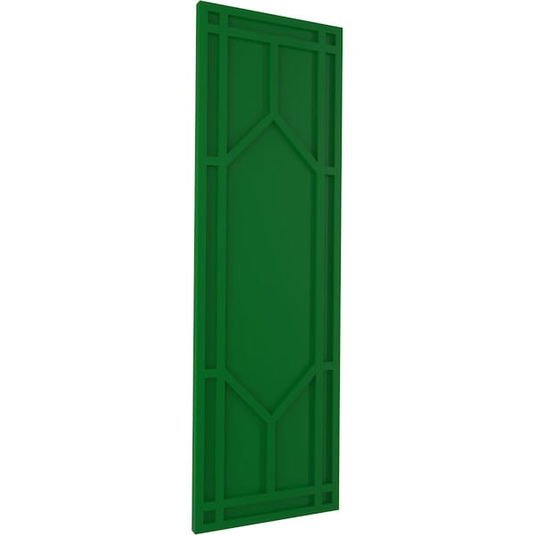 Ekena Millwork True Fit PVC Shaker Fixed Mount Shutters, Viridian Green, 18W x 80H, PR - TFP001SK18X080HG