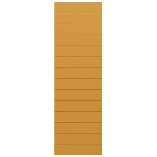 Ekena Millwork True Fit PVC Horizontal Slat Modern Style Fixed Mount Shutters, Turmeric, 15W x 28H, PR - TFP001HZ15X028TU