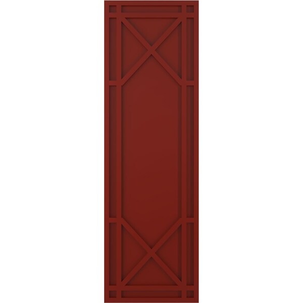 Ekena Millwork True Fit PVC Bungalow Fixed Mount Shutters, Pepper Red, 15W x 28H, PR - TFP001BG15X028MR