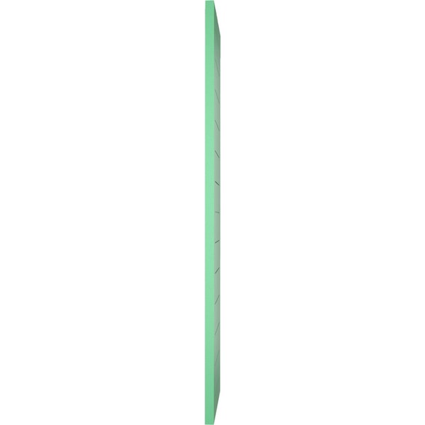 Ekena Millwork True Fit PVC Horizontal Slat Framed Modern Style Fixed Mount Shutters, Lilly Pads, 18W x 43H, PR - TFP001HF18X043LP