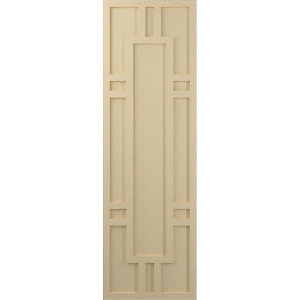 Ekena Millwork True Fit PVC Hastings Fixed Mount Shutters, Natural Twine, 15W x 70H, PR - TFP001HS15X070NT