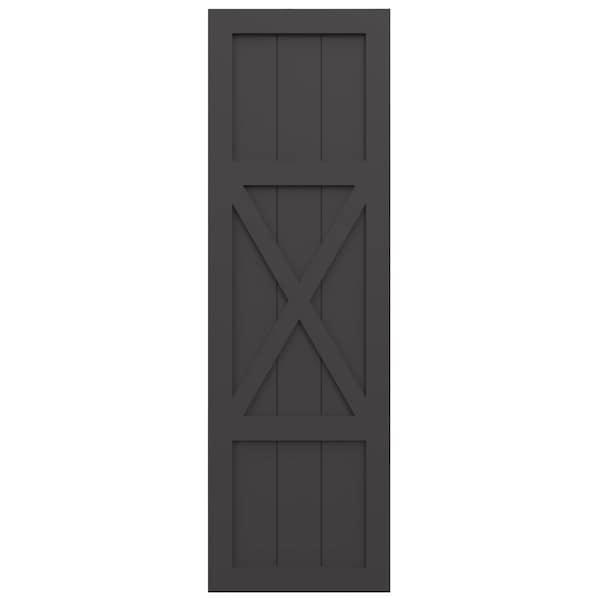 Ekena Millwork True Fit PVC Center X-Board Farmhouse Fixed Mount Shutters, Shadow Mountain , 15W x 60H, PR - TFP107FH15X060SM
