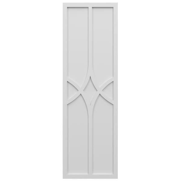 Ekena Millwork True Fit PVC Cedar Park Fixed Mount Shutters, White, 18W x 60H, PR - TFP001CP18X060WH