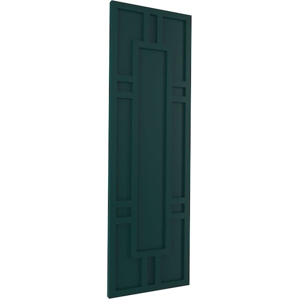 Ekena Millwork True Fit PVC Hastings Fixed Mount Shutters, Thermal Green, 15W x 56H, PR - TFP001HS15X056FG