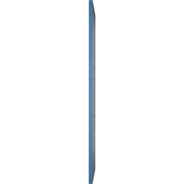 Ekena Millwork True Fit PVC Horizontal Slat Modern Style Fixed Mount Shutters, Sojourn Blue, 12W x 61H, PR - TFP001HZ12X061HB