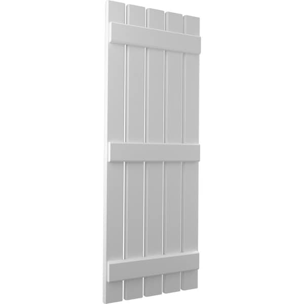 Ekena Millwork Americraft 5-Board (3 Batten) Exterior Real Wood Spaced Board-n-Batten Shutters, ARW401SB519X73PRH - ARW401SB519X73PRH