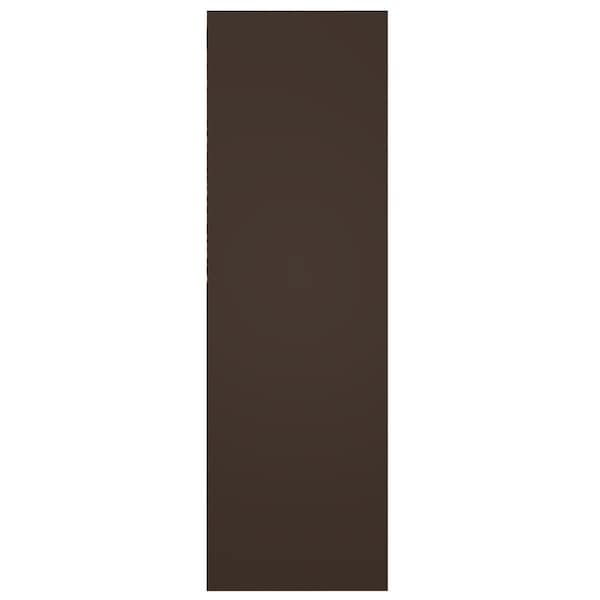 Ekena Millwork True Fit PVC Single Panel Chevron Modern Style Fixed Mount Shutters, Raisin Brown, 18W x 53H, PR - TFP001CV18X053TB