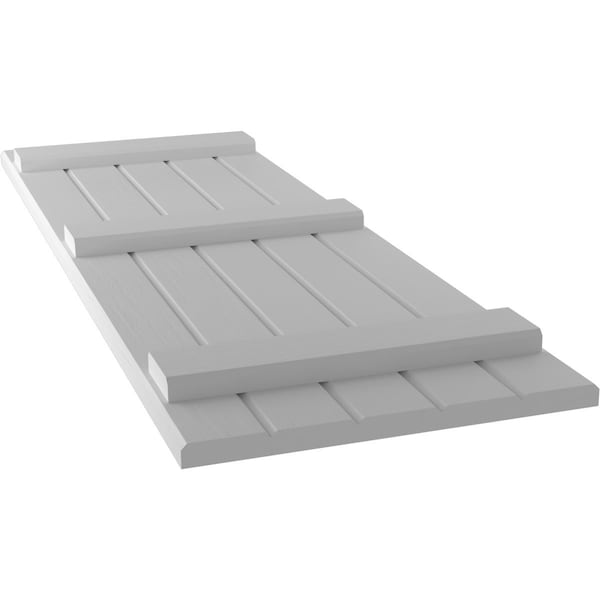 Ekena Millwork Americraft 5-Board (3 Batten) Exterior Real Wood Joined Board-n-Batten Shutters, ARW401BB518X33PRH - ARW401BB518X33PRH