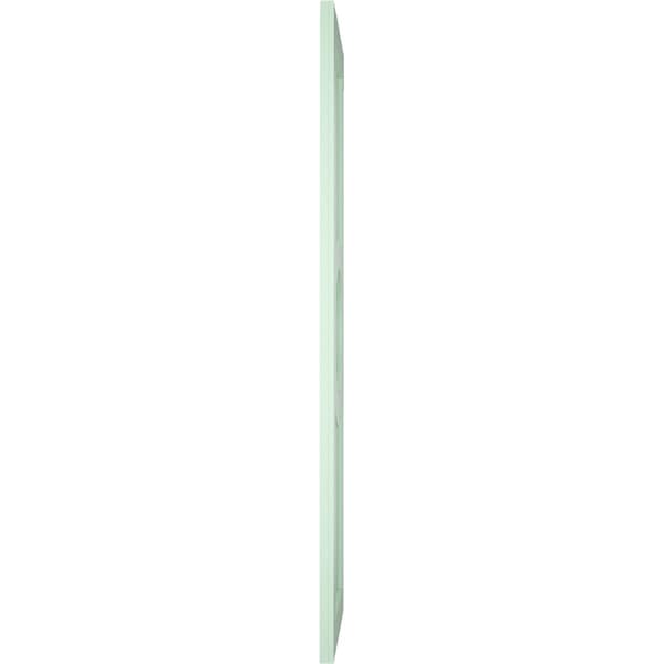 Ekena Millwork True Fit PVC Center Circle Arts & Crafts Fixed Mount Shutters, Seaglass, 15W x 57H, PR - TFP001AC15X057SG