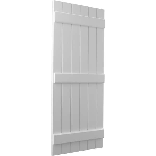 Ekena Millwork Americraft 6-Board (3 Batten) Exterior Real Wood Joined Board-n-Batten Shutters, ARW401BB621X62PRH - ARW401BB621X62PRH