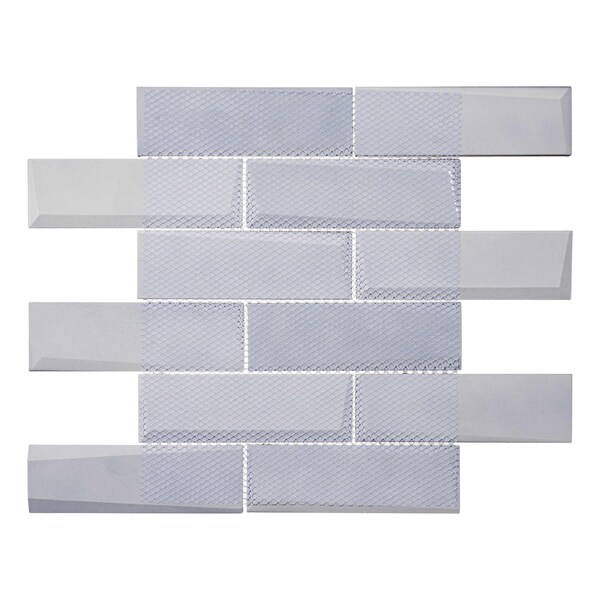 Andova Tiles SAMPLE-Daazen Borealis 2 in. x 6 in. Glass Mosaic Wall Tile - SAM-ANDDAA969