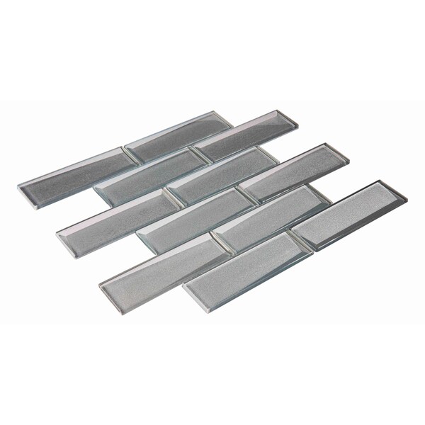 Andova Tiles SAMPLE-Daazen Borealis 2 in. x 6 in. Glass Mosaic Wall Tile - SAM-ANDDAA968