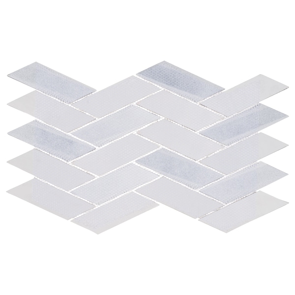Andova Tiles ANDOVA TILES Flight 2" x 4.25" Glass Herringbone / Chevron Mosaic Wall Tile - ANDFLI386
