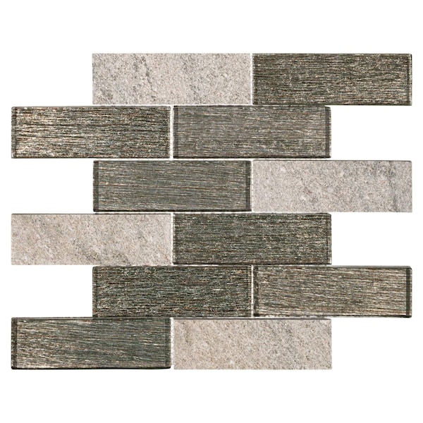 Andova Tiles ANDOVA TILES Bovard 2" x 6" Glass Brick Joint Mosaic Tile - ANDBOV198