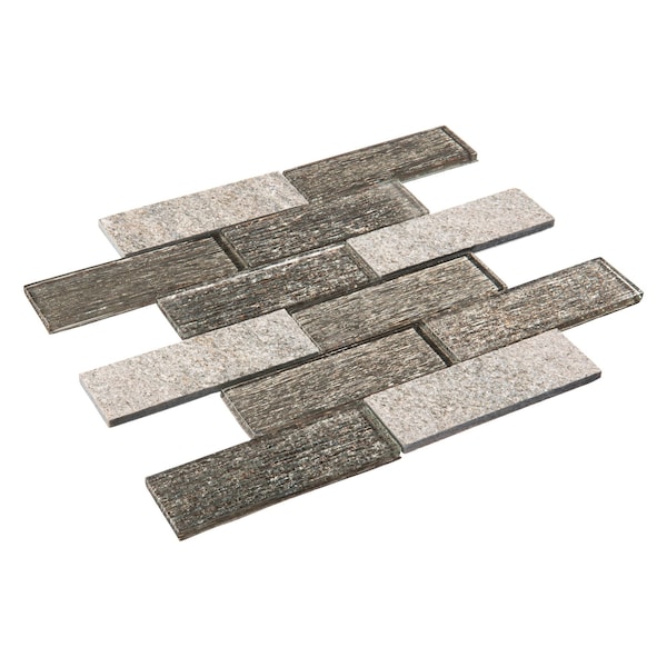 Andova Tiles ANDOVA TILES Bovard 2" x 6" Glass Brick Joint Mosaic Tile - ANDBOV198