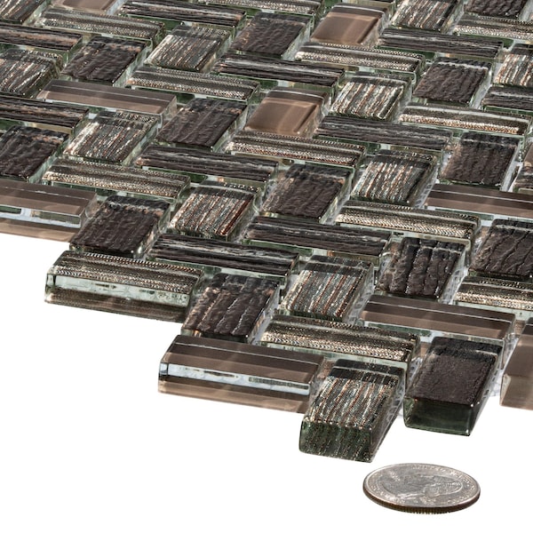 Andova Tiles SAMPLE-Velmo 1 in. x 1.25 in. Glass Mosaic Wall Tile - SAM-ANDVEL1017