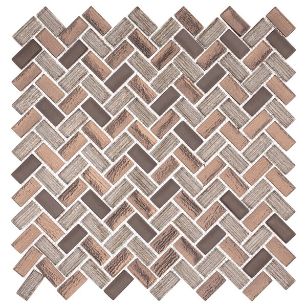 Andova Tiles SAMPLE-Velmo 1 in. x 1.25 in. Glass Mosaic Wall Tile - SAM-ANDVEL1017