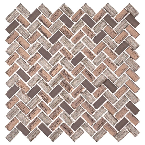Andova Tiles SAMPLE-Velmo 1 in. x 1.25 in. Glass Mosaic Wall Tile - SAM-ANDVEL1017
