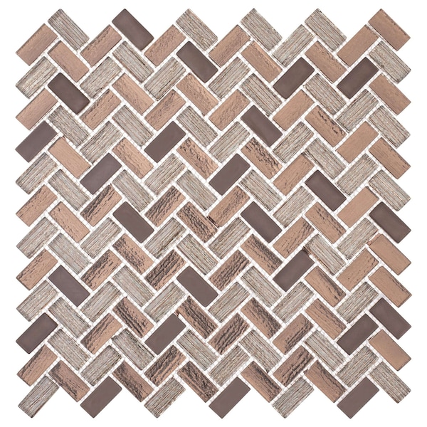 Andova Tiles SAMPLE-Velmo 1 in. x 1.25 in. Glass Mosaic Wall Tile - SAM-ANDVEL1017