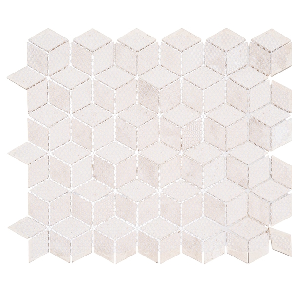 Andova Tiles SAMPLE Cubit 1 x 2 Marble Grid Mosaic Wall  Floor Tile - SAM-ANDCUB327