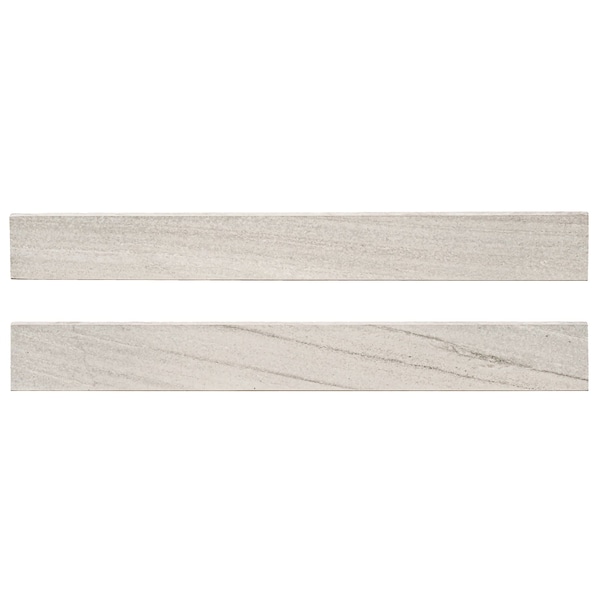 Msi Malahari White 3'' X 24'' Lappato 3D Porcelain Bullnose Wall Tile, 22PK - ZOR-PT-TR-0248