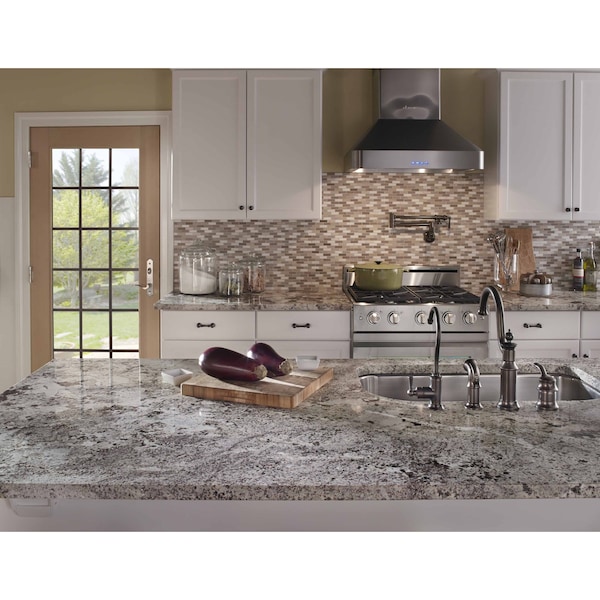 Msi Arctic Storm SAMPLE Honed Marble Mesh-Mounted Mosaic Floor And Wall Tile - ZOR-MD-0127-SAM
