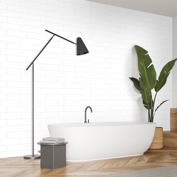 Msi Metro White 4in. x 12in. Glossy Ceramic Subway Wall tile, 40PK - ZOR-PT-0718