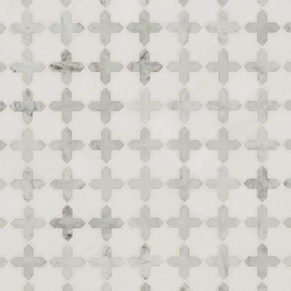 Msi Vera Anne Pattern 11.81 In. X 11.81 In. X 10Mm Polished Mosaic Marble Floor And Wall Tile, 10PK - ZOR-MD-0536