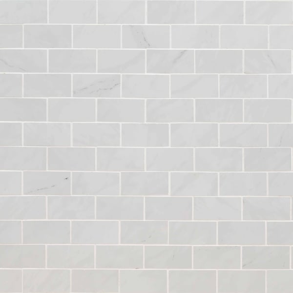 Msi Aria Ice 2 In. X 4 In. Polished Porcelain Mesh-Mounted Mosaic Tile, 8PK - ZOR-PT-0374