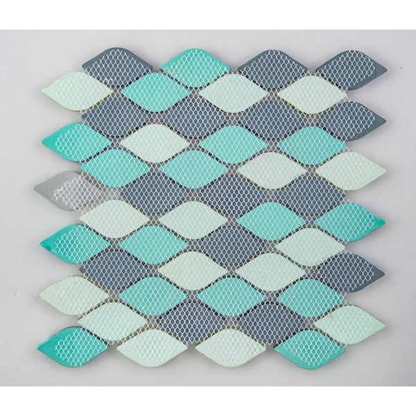 Andova Tiles SAMPLE Plume 225 x 125 Glass Novelty Mosaic Wall Tile - SAM-ANDPLU515