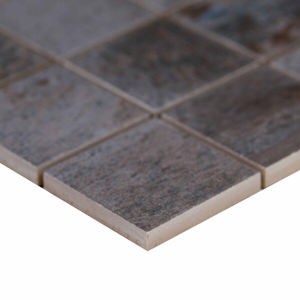 Msi Oxide Iron 12"X 12" Matte Porcelain Mosaic Tile, 8PK - ZOR-PT-0196