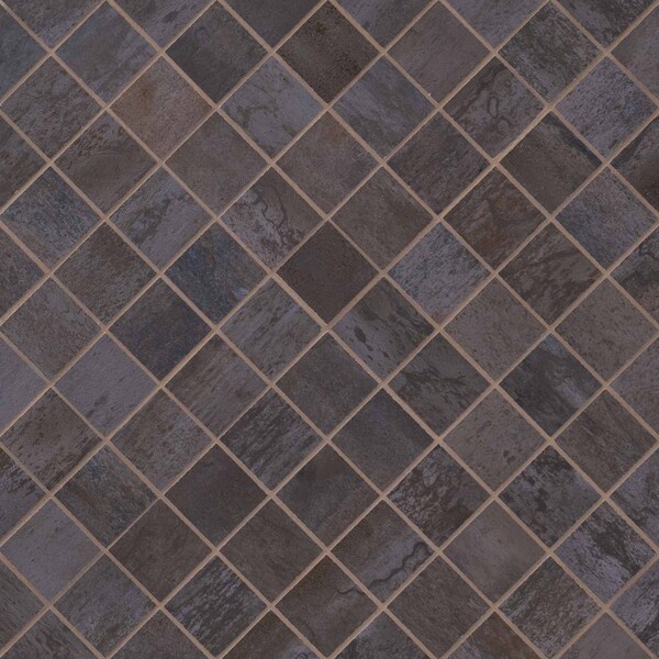 Msi Oxide Iron 12"X 12" Matte Porcelain Mosaic Tile, 8PK - ZOR-PT-0196