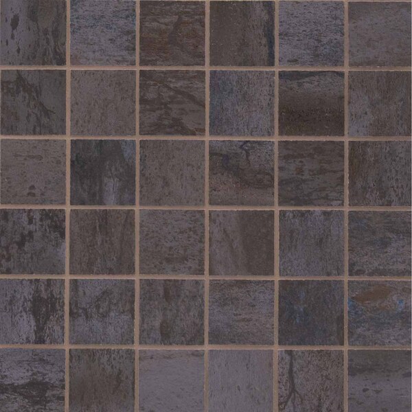 Msi Oxide Iron 12"X 12" Matte Porcelain Mosaic Tile, 8PK - ZOR-PT-0196