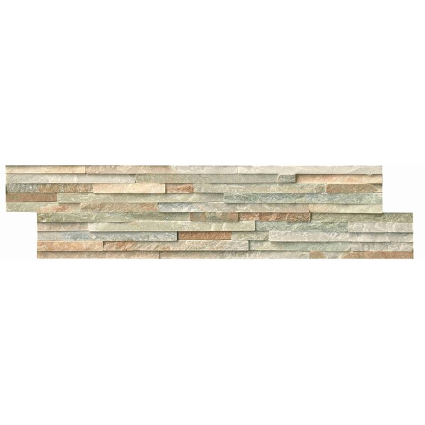 Msi Golden Honey Pencil Ledger Panel SAMPLE Natural Quartzite Wall Tile - ZOR-PNL-0057-SAM